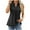 Black, variant on Womens Tops Under $5 Sleeveless Black Collared Solid Tank Tops Ladies Shirts and Tops
