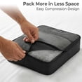 thumbnail image 3 of 9-Piece Travel Packing Cubes Organizer Set with Shoe Bag and Toiletry Bag, Black, 3 of 7