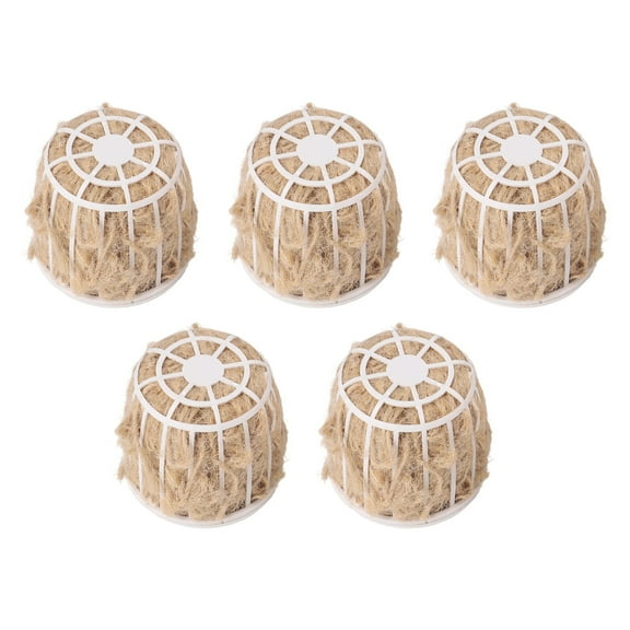 Reusable Nesting Material Holders for Birds with Cotton & Jute Mix - 1 or 5 Pack