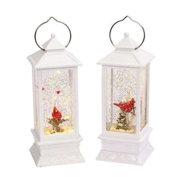 Elegant Snow Globe Lanterns (Set of 2)
