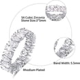 thumbnail image 2 of NUNCAD Sterling Silver Cubic Zirconia Stackable Ring Eternity Rings Band for Women Size 5-9, 2 of 5