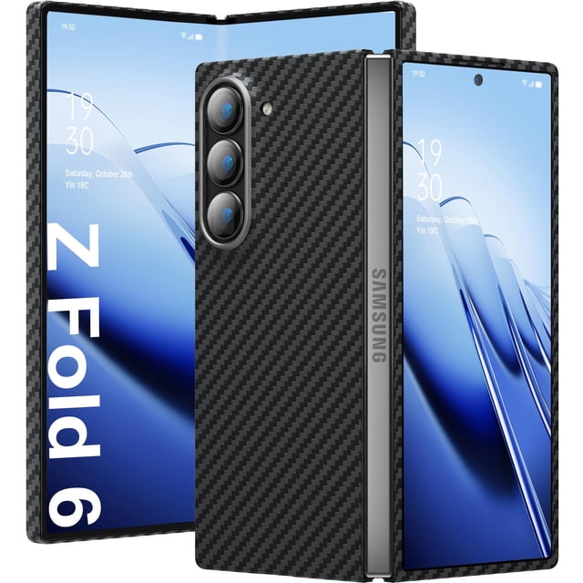 Funda de fibra de aramida auténtica para Samsung Galaxy Z Fold 6