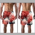 thumbnail image 3 of luoweisi Men's Beach Shorts Quick Dry Swim Trunks with Mesh Lining Coral L, 3 of 5