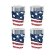 thumbnail image 6 of Tyidzon 20Pc Independence Day Paper Cups American Flag Patriotic Party Supplies Disposable Dinnerware for Veterans Day Election Day 4th of July Decorations, 6 of 6