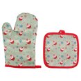 thumbnail image 1 of Juego de 2 manoplas y agarraderas para horno navideños, almohadillas resistentes al calor, guantes de cocina para manipular utensilios de cocina, utensilios para hornear y barbacoa, 1 of 5