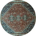 thumbnail image 1 of Ahgly Company Indoor Round Persian Light Blue Traditional Area Rugs, 6' Round, 1 of 4