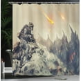 thumbnail image 4 of Ambesonne Space Shower Curtain, Technology Aliens Theme, 69"Wx84"L, Grey, 4 of 5