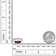 thumbnail image 6 of Gem Stone King 925 Sterling Silver Red Created Ruby and Black Onyx Engagement Ring for Women | 1.04 Cttw | Round 5MM | Gemstone July Birthstone | Size 9, 6 of 6