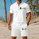 thumbnail image 1 of WILLBEST Conjunto Deportivo de Verano con Estampado de Letras Europeas para Hombre, Informal, Holgado y Cómodo, de Manga Corta y con Bolsillo., 1 of 4