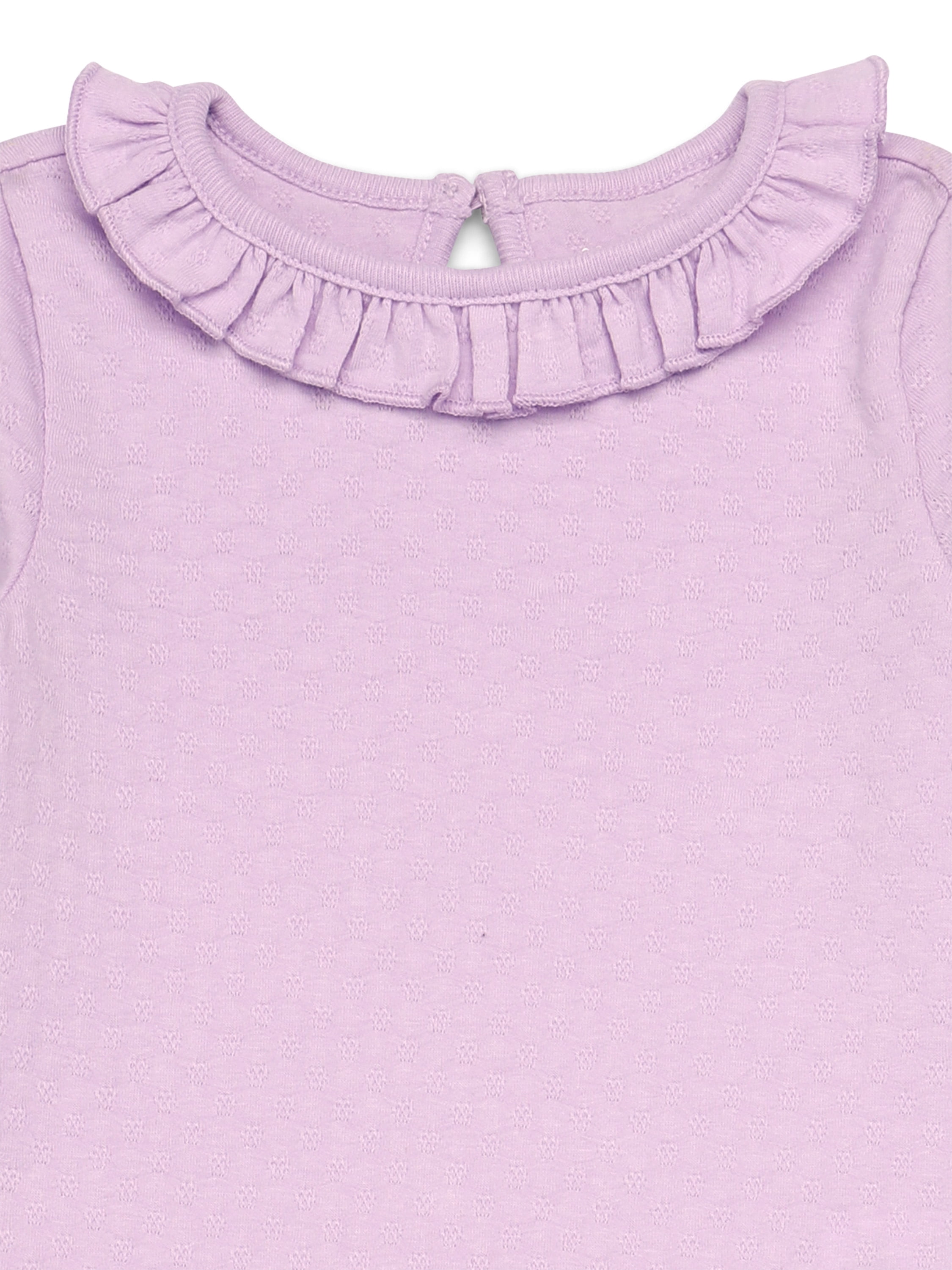 Garanimals Baby Girls Pointelle Bodysuits with Long Sleeves, 3-Pack, Sizes 0-24 Months