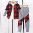 thumbnail image 2 of HCNTES Toddler Boy Clothes Set Long Sleeve Prints Tops Pants Kids 2Pcs Set Outfits Kids Fall Winter Clothes, 2 of 6