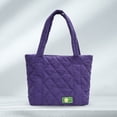 thumbnail image 1 of Bolso Mujer Bolso Acolchado De Diamantes Bolso De Compras De Invierno Versátil De Moda Púrpura, 1 of 8