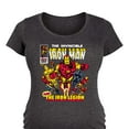 thumbnail image 3 of Marvel Iron Man - Comic Book Cover - Maternity Scoop Neck Graphic T-Shirt, 3 of 5