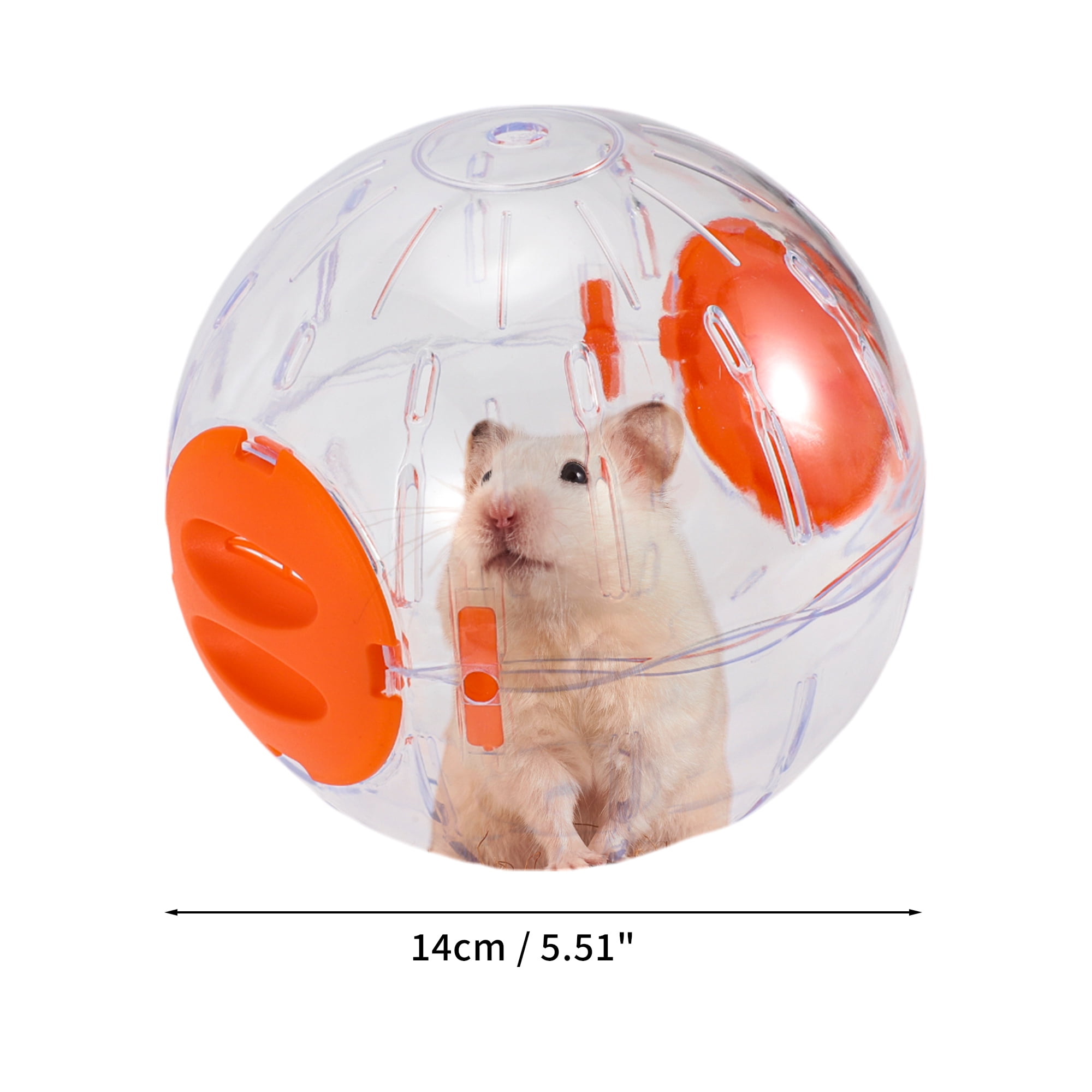 Unique Bargains Hamster Exercise Ball for Exercise Running Orange 5.51inch