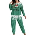 thumbnail image 2 of HOMBOM Womens Plus Size Christmas Pajamas One Sets Loungewear Holiday Long Sleeve Sets Pjs for Women Nightwear, 2 of 4