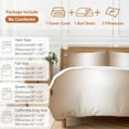 thumbnail image 6 of Ombre Bedding Duvet Cover Set King Size 4 Pieces Brown and White Gradient Soft Twill Plush Quilt Cover, Include 1 Duvet Cover 1 Flat Sheet And 2 Pillow, 6 of 7