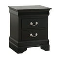 thumbnail image 3 of Glory Furniture Louis Phillipe 2 Drawer Nightstand in Black, 3 of 8