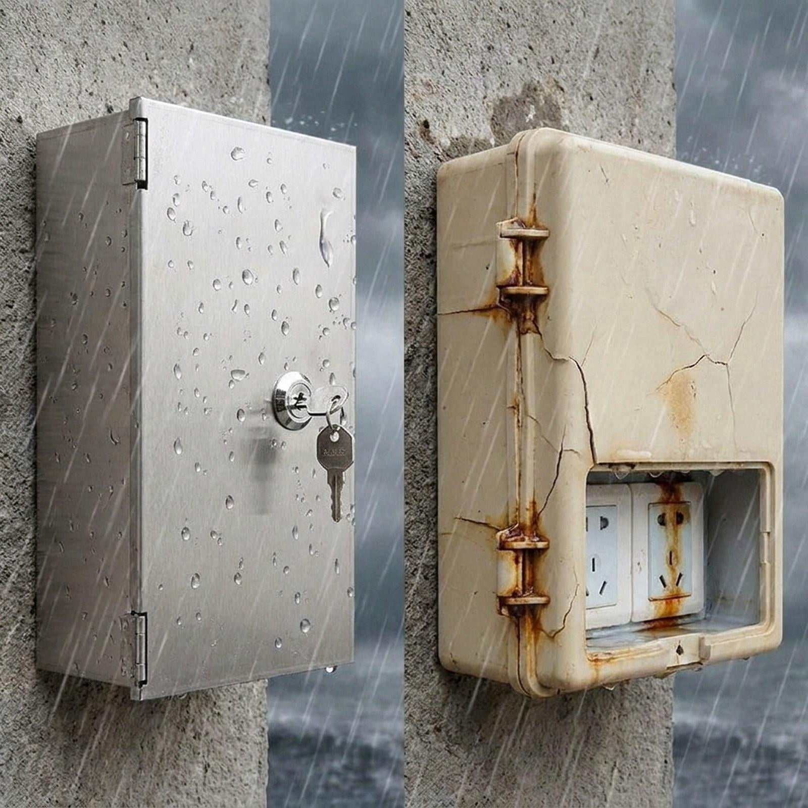 lacooooppia Electrical Outlet Protection Box Outdoor Socket Cover for Office Outdoor Use S S