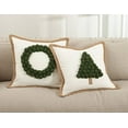 thumbnail image 2 of Fennco Styles Ricamato Collection Xmas Tree Throw Pillow- 2 Styles (Xmas Tree), 2 of 2