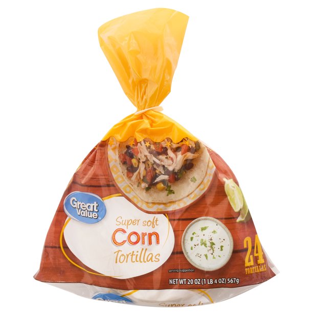 Great Value Super Soft Corn Tortillas, 20 oz, 24 Count