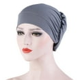 thumbnail image 3 of Uooqdmx Hair Turban, Cancer Care Gifts for Women, Head Wraps for Women, Head Scarf for Women, Head Turbans for Women, Gray M, 3 of 5
