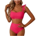 thumbnail image 2 of HOMBOM Womens Bikini Swimsuit Two Piece Swimwear Hot Pink Vacation Sport Bra High Waisted Bathing Suit for Young Woman, 2 of 5