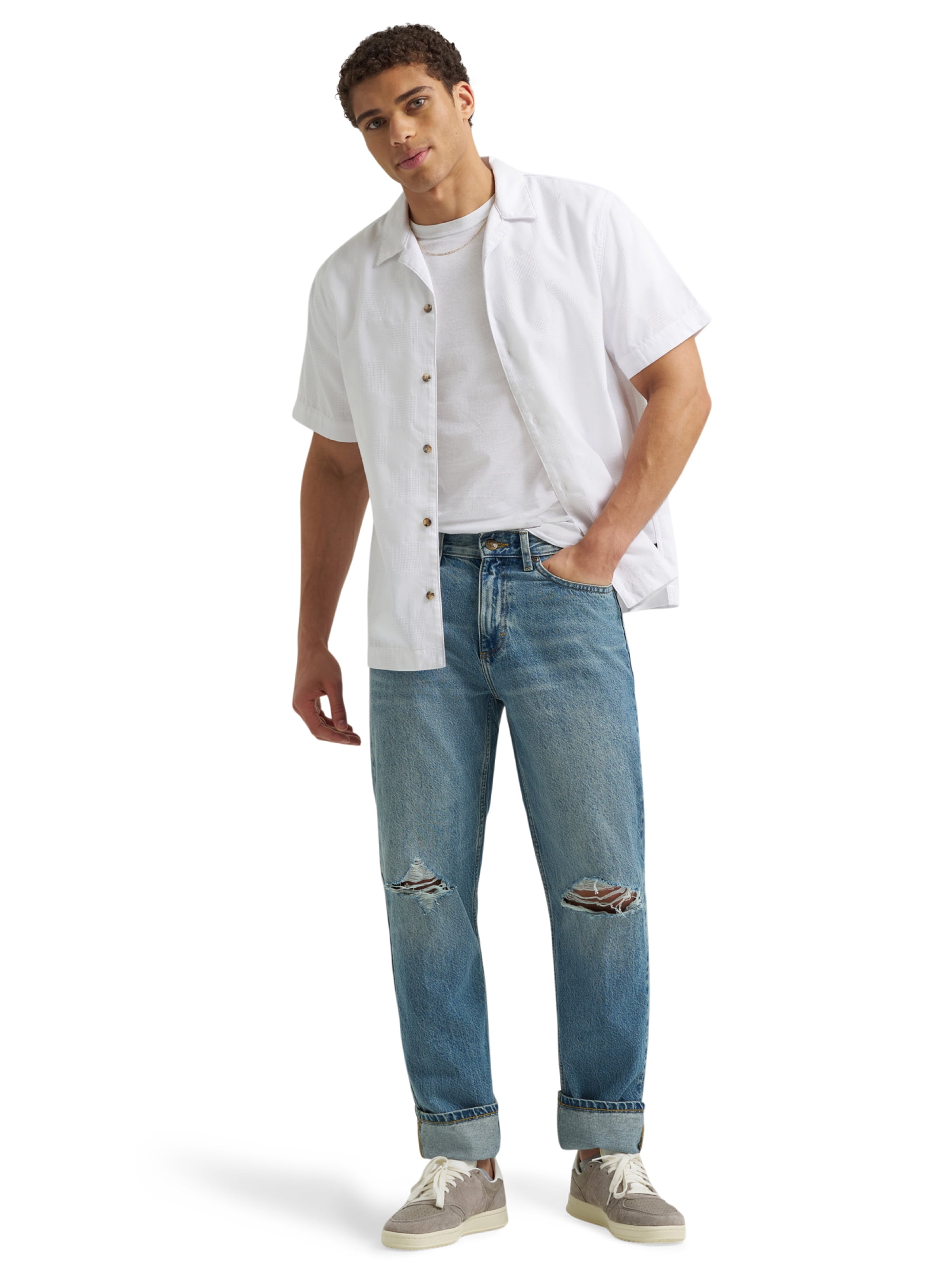 Lee® Men's Heritage Pocketless Short Sleeve Camp Shirt, Sizes S-3XL