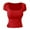 Red#9527, variant on BOOMNY Women's Short Sleeve T Shirts Solid Color Slim U Neck Summer Tees for Women