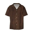 thumbnail image 3 of Cauagu Vintage Wood Men's Short Sleeve Button Down Hawaiian Shirt for Men Bowling Shirts Casual Summer Beach Shirt,Large, 3 of 6