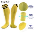 thumbnail image 2 of Girl's 1 Pair High Performance Knee High Socks. Lightweight & Breathable - Ultra Comfortable & Durable Socks S(Yellow), 2 of 5