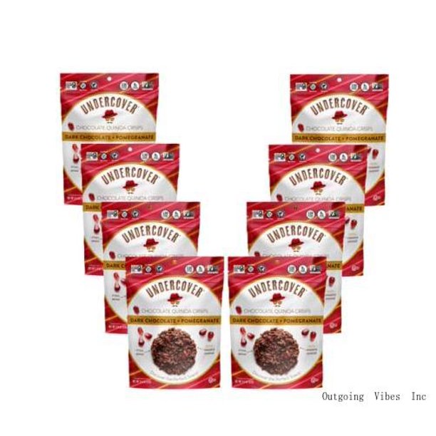 UNDERCOVER CHOCOLATE QUINOA CRISPS DARK CHOCOLATE POMEGRANATE 8
