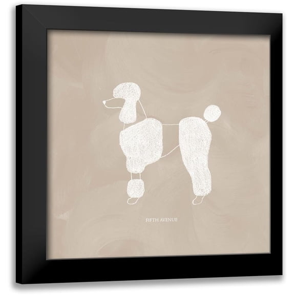 Popp, Grace 12x12 Black Modern Framed Museum Art Print Titled - Poodle Cuts IV