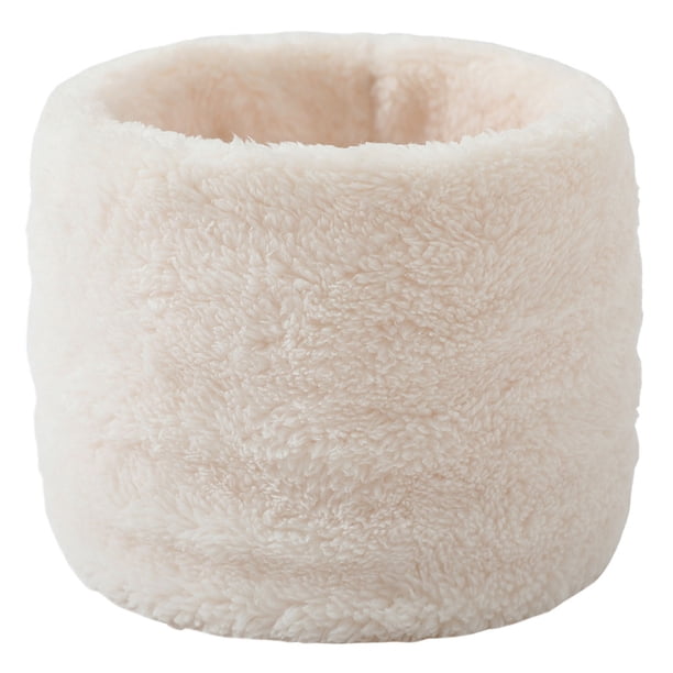 Bufanda de invierno cálida y protectora para ambos sexos, cuello alto, hilo grueso, color liso y cubrecuello, bufanda de poliéster para mujer.