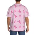 thumbnail image 3 of Fotbe Breast Cancer Awareness 1 Camisa Estampada de Manga Corta para Hombre, Casual de Verano, Estilo Playero, Sin Arrugas-Medium, 3 of 5