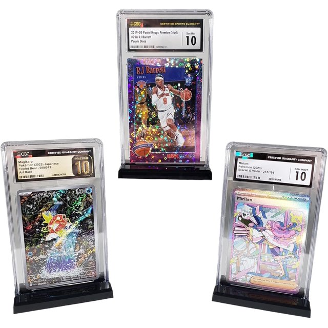 CGC & 35 pt ONE Touch Acrylic Display Stands 5 Pack (Black, CGC & 35 pt ONE Touch Case)