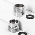 thumbnail image 2 of Conector de aireador de grifo de metal con rosca exterior e interior, adaptador de ahorro de agua para grifo de cocina de 16/18/20/22/24/26/28/32 a G1 2, 2 of 6