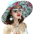 thumbnail image 3 of CoCoMangos Womens Summer Sun Hat Super Wide Brim Floral Beach Bucket Caps Reversible Foldable UV Protection Lady Hat Travel, 3 of 7