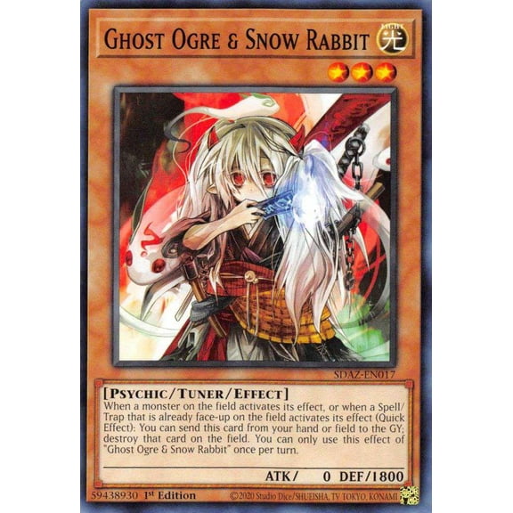 YuGiOh Structure Deck: Albaz Strike Common Ghost Ogre & Snow Rabbit SDAZ-EN017
