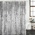 thumbnail image 3 of Gray Grey Forest Waterproof Fabric Shower Curtain,Grey Modern Art Oil Painting Waterproof Fabric Shower Curtain for Bathroom Curtains Bathtubs Hotel Shower Curtains with 12 Hooks Standard 72x72, 3 of 8