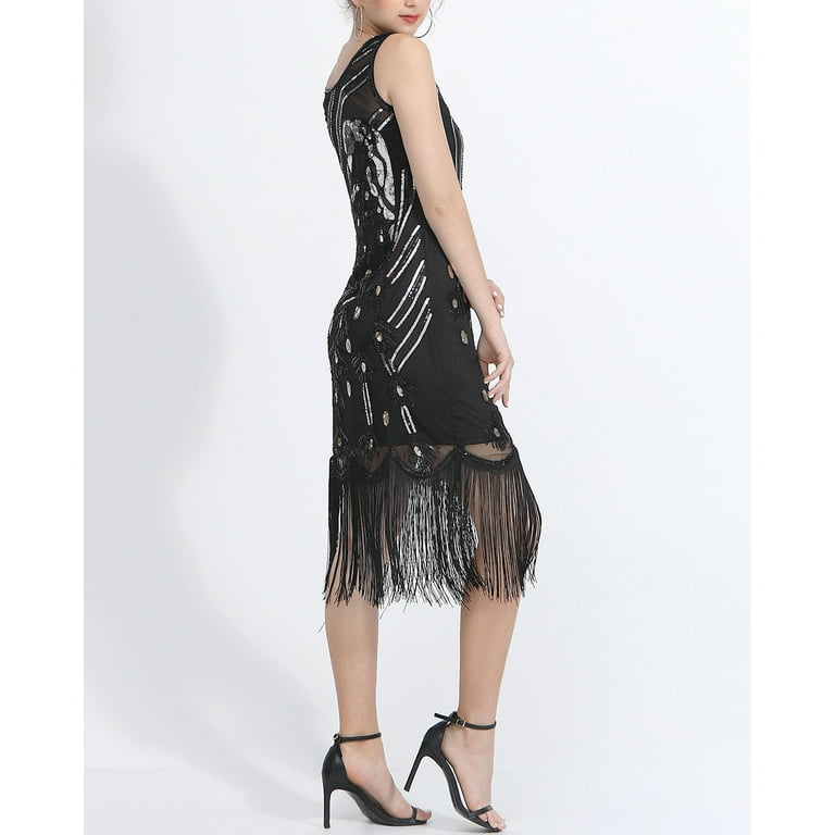 O Neck Peacock Deco Flapper Dress 1920S Bridesmaid Dresses Mother - Main Image