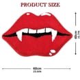 thumbnail image 3 of WHEANG Clearance Halloween Bath Mat Evil Red Lip Halloween Bathroom Decor Rug Cute Fun Non Slip Absorbent Shower Rug for Bathroom Bedroom Living Home, 3 of 4