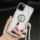 thumbnail image 2 of Funda con diamante de espejo para iPhone 14, 11 Pro MAX, XS, XR, SE 2020, 7, 8 Plus, 12, 13 Pro, anillo de apoyo, funda de silicona suave con joyas ostentosas Fivean unisex, 2 of 2