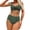 #0297-Army Green, variant on Womens High Waist Two Piece Bikini Set Padded Wireless Slim Fit Stretchy Flattering for Beach Pool Vacation Summer Outdoor Water Activities