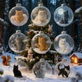thumbnail image 4 of Cute Cat Christmas Glass Ornaments Collection,Xmas Tree Kitten Ball Ornament,Vivid 3D Animal Decoration,Perfect Holiday Decor for Cat Lovers, for Xmas Home Party Centerpiece Mantel, 4 of 9