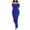 Blue, variant on Women's 2023 Summer Dress Short Sleeve Strapless Backless Tube Evening Long Dress Bodycon Wedding Party Maxi Dresses Black XXL, US Size:12