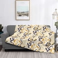 thumbnail image 2 of Yiaed Snake And Floral Print Blanket Throw Blanket Soft Cozy Flannel Blanket for Home Bed Sofa Couch Chair-50"x40", 2 of 6