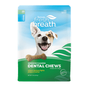 TropiClean Fresh Breath Advanced Cleaning Dental Chews for Small Dogs 5-25 Pounds, 20ct, 11oz - Made in USA - Helps Brush Away Plaque & Tartar