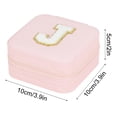 thumbnail image 3 of Dadiaei 26 Letters Jewelry Box Organizer,Pink Travel Jewelry Case with Mirror,PU Leather Jewelry Display Storage Box,Personalized Birthday Gift for Women ,Jewelry Box for Travel,Jewelry Organizer for, 3 of 4