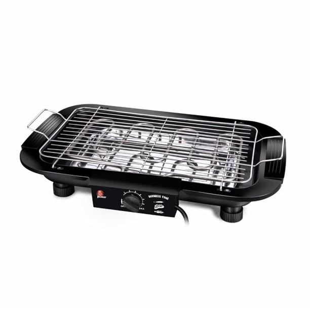 Parrilla eléctrica para interior y exterior, portátil, sin humo, antiadherente, para cocinar al aire libre