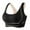 Black, variant on Women's Front Staggered Buckle Latex Yoga Exercise Vest Strapping Support Bra Bralettes for Women, Red, Size L